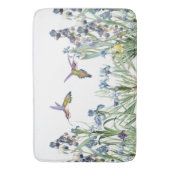 Tapis de bain floral de jardin de colibris et de (devant Vertical)