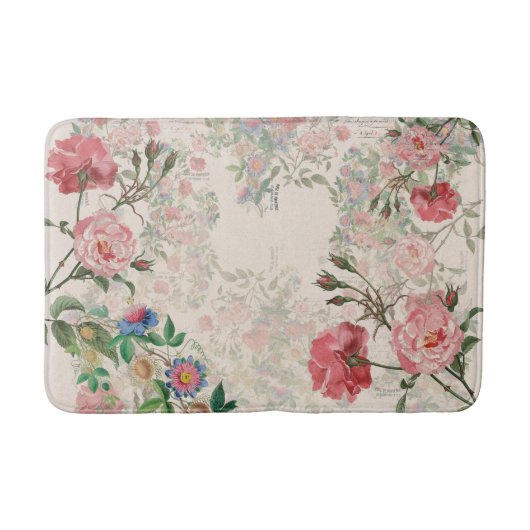 Tapis de bain floral de Passionflower rose (Devant)