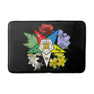 Tapis de bain floral d'étoile orientale