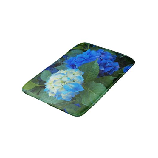 Tapis De Bain Floral d'Hydrangée Bleue (Angle)