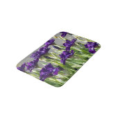 Tapis De Bain Floral d'Irises violettes profondes (Angle)