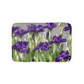 Tapis De Bain Floral d'Irises violettes profondes (Devant)