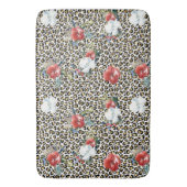 Tapis De Bain Floral Empreinte de léopard or (devant Vertical)