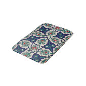Tapis De Bain Floral en céramique bleue turque (Angle)