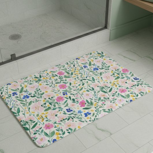 Tapis De Bain Floral Garden