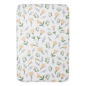 Tapis De Bain Floral jaune scandinave (devant Vertical)