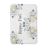 Tapis De Bain Floral Joyeux Pieds Salle de bain Mat de bain (Devant (Vertical))
