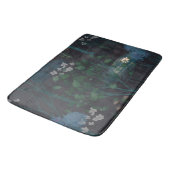 Tapis De Bain Floral Lily Pond noir foncé (Angle)