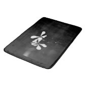 Tapis De Bain floral noir et blanc minimal (Angle)