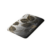 Tapis De Bain Floral noir et doré (Angle)