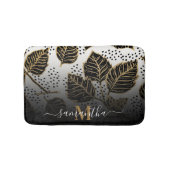 Tapis De Bain Floral noir et doré (Devant)