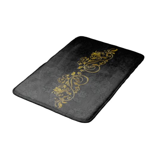 Tapis De Bain Floral or (Angle)