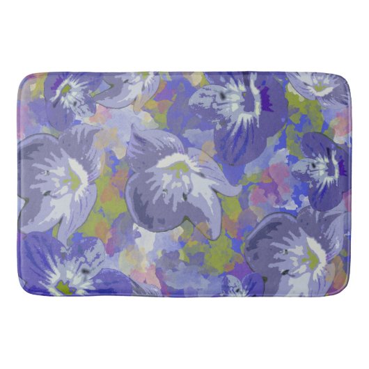 Tapis De Bain Floral pourpre (Devant)