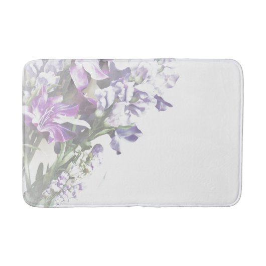 Tapis de bain floral pourpre (Devant)