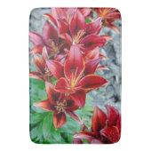 Tapis De Bain Floral Red Stargazer Lily Photographie (devant Vertical)