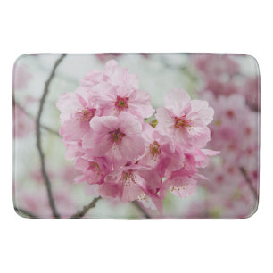 Tapis De Bain Floral rose cerise fleurs Photographie