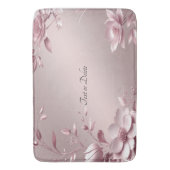 Tapis de bain floral rose délicat (devant Vertical)