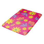 Tapis De Bain Floral rose mou (Angle)