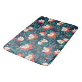 Tapis De Bain Floral rouge et blanc (Angle)