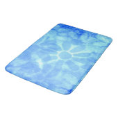Tapis De Bain Flore Bleu Varié Marguerites Fleurs (Angle)