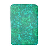 Tapis De Bain Flore d'algues Art nouveau, turquoise et aqua (Devant (Vertical))