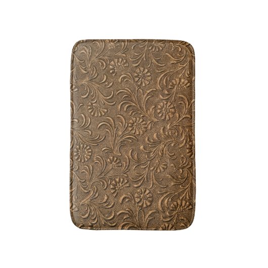 Tapis De Bain Flore de cuivre : Panneau sculpté Art. (Devant (Vertical))