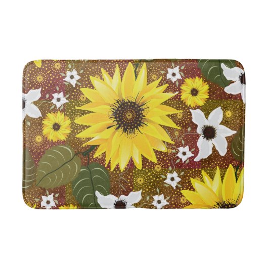Tapis De Bain Flore de tournesol (Devant)