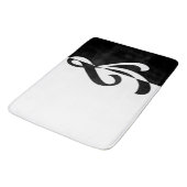 Tapis De Bain Flore moderne noir et blanc (Angle)