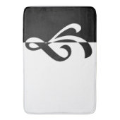 Tapis De Bain Flore moderne noir et blanc (devant Vertical)