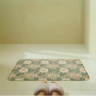 Tapis De Bain Flore nostalgique en teintes Vintages