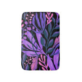 Tapis De Bain Flore violette et rose (Devant (Vertical))