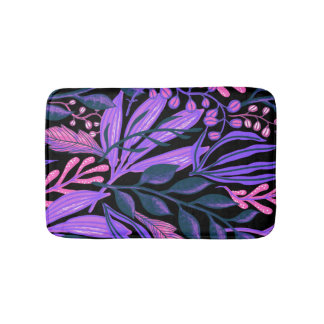 Tapis De Bain Flore violette et rose