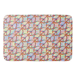 Tapis De Bain Flower Power signe de paix I + votre backgr. & idé