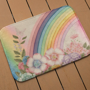 Tapis De Bain Flowers At The End Of The Rainbow