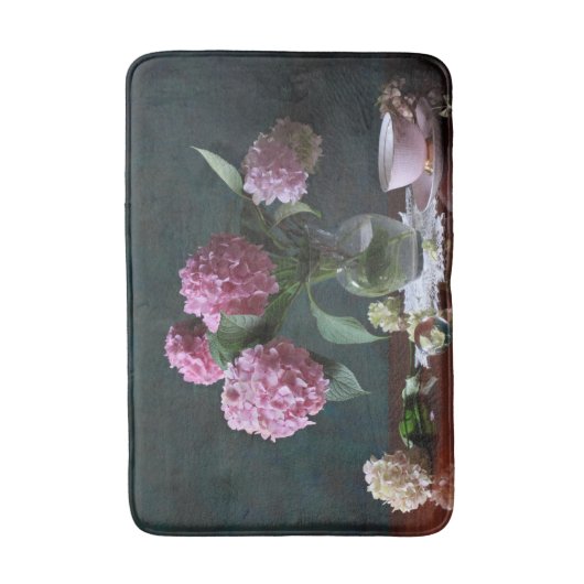 Tapis De Bain Flowers | Hydrangeas in Vase (Devant (Vertical))