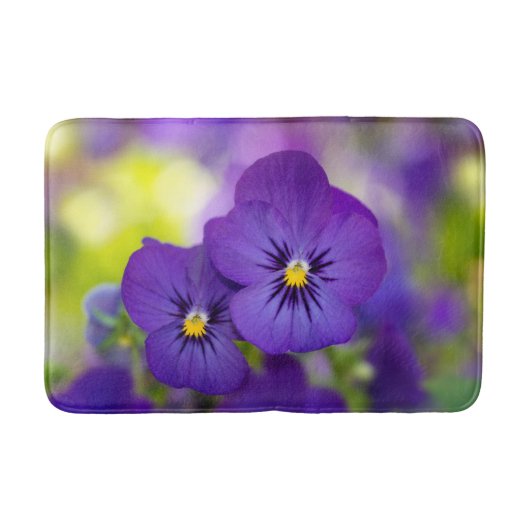 Tapis De Bain Flowers | Purple Pansies (Devant)
