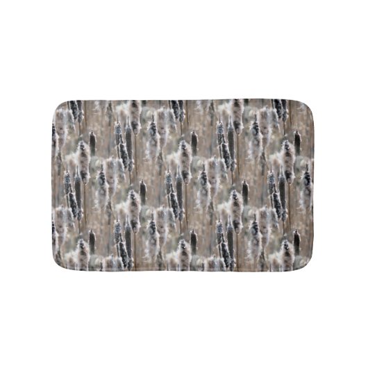 Tapis De Bain Fluffy Cattails Nature Motif (Devant)