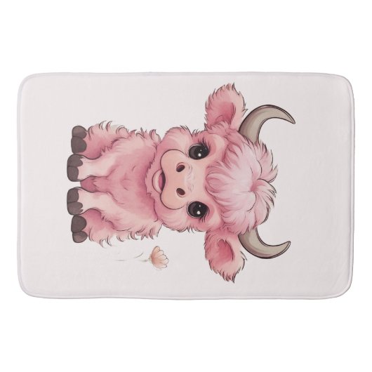 Tapis De Bain Fluffy Rose Highlands Scottish Cow (Devant)