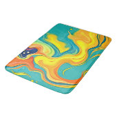 Tapis De Bain Fluidité de la Joie : Vagues Abstraites (Angle)