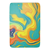 Tapis De Bain Fluidité de la Joie : Vagues Abstraites (devant Vertical)