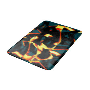 Tapis De Bain Flux brûlés jaune rouge à l'air épouvantable, spra