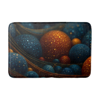 Tapis De Bain Flux céleste : sphères Abstraites en mouvement
