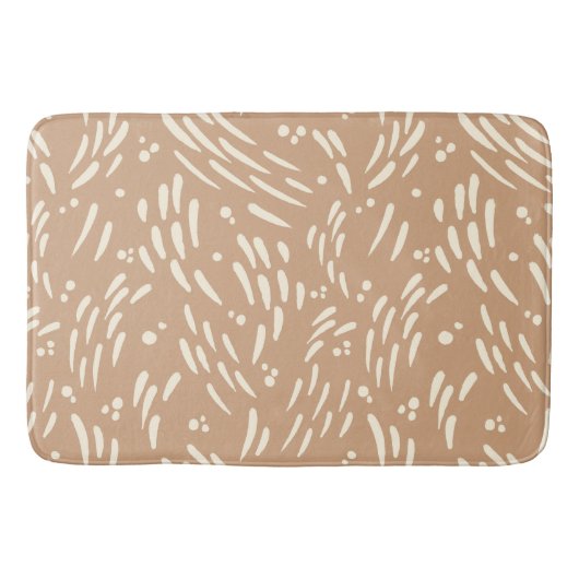 Tapis De Bain Flux dans Tan et Crème (Devant)