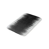 Tapis De Bain Flux De Ligne Cerclée Noir Et Blanc (Angle)