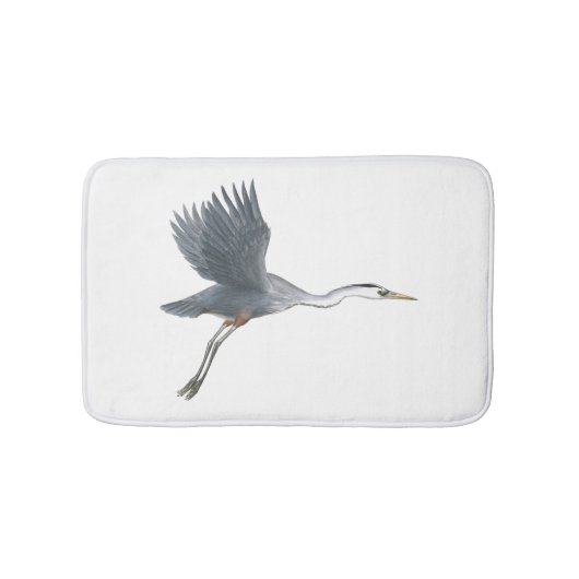 Tapis De Bain Flying Great Blue Heron (Devant)