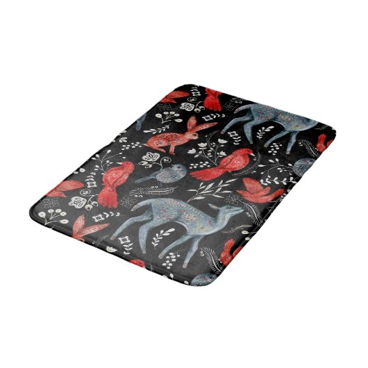 Tapis De Bain Folk-art style floral pattern designs (Angle)