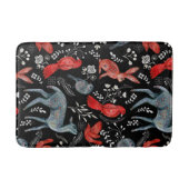 Tapis De Bain Folk-art style floral pattern designs (Devant)