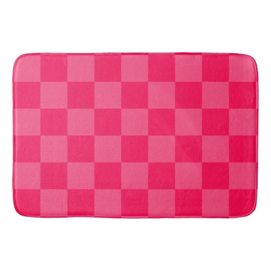 Tapis De Bain Fond à carreaux rose (Devant)