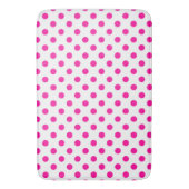 Tapis De Bain Fond blanc pois roses (devant Vertical)