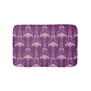 Tapis De Bain Fond d'écran floral violet rose